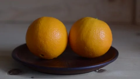 Ripe orange. orange in drops Stock Footage 186993958