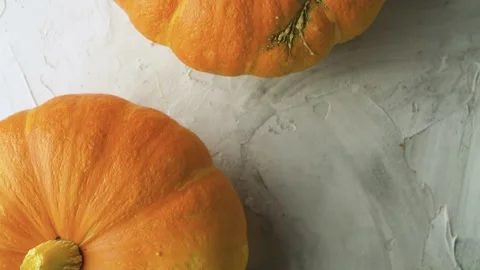 Ripe orange pumpkins Stock Footage 140372402