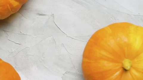 Ripe orange pumpkins Stock Footage 140396281