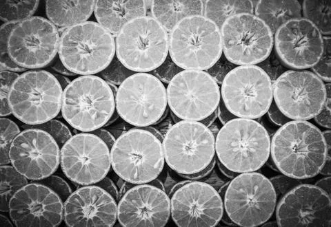 Ripe oranges with clipping path, Pattern backgrounds Foto stock