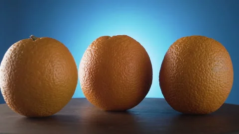 Ripe oranges close up. Studio video Stock Footage 133458251