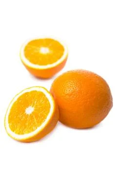 Ripe oranges isolated Stock Photos