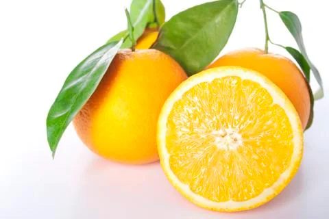 Ripe oranges Stock Photos