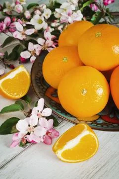 Ripe  oranges Stock Photos