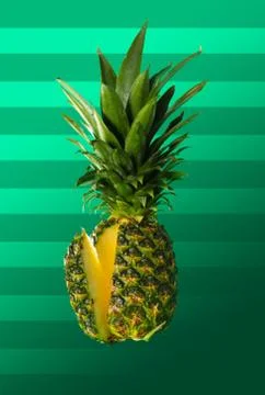 Ripe organic pineapple Stock Photos