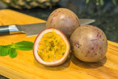 Ripe Passion Fruit Stock Photos