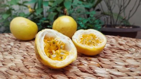 Ripe passion fruit. Stock Photos