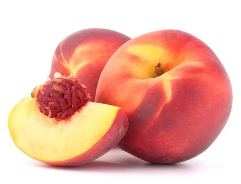 Ripe peach fruit Stock Photos