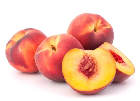 Ripe peach fruit Stock Photos