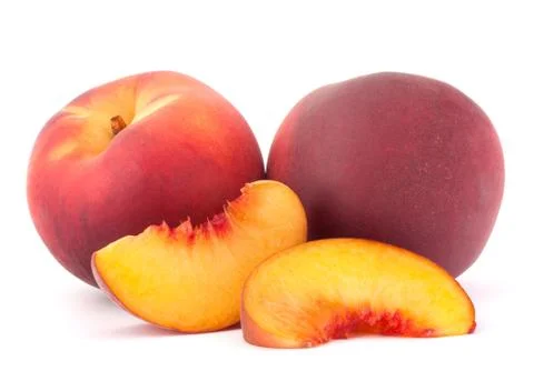 Ripe peach fruit Stock Photos