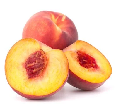 Ripe peach fruit Stock Photos