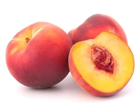 Ripe peach fruit Stock Photos