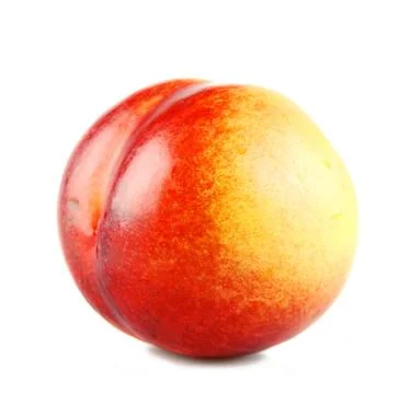 Ripe peach isolated Stock Photos