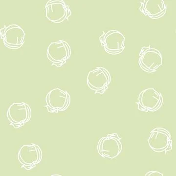 Ripe peach leaf line seamless pattern イラスト素材