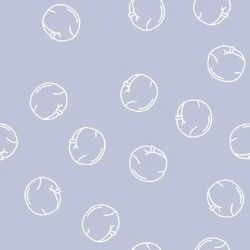 Ripe peach line seamless pattern Stock Illustration