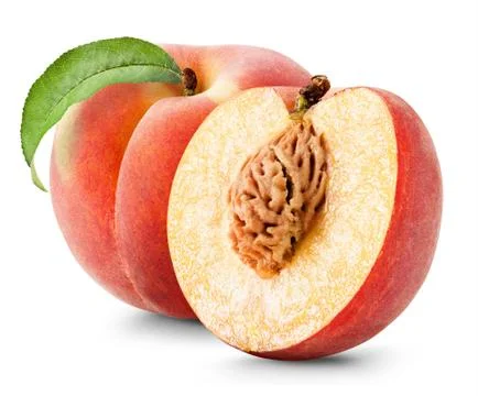 Ripe peach Stock Photos