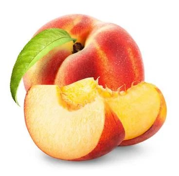 Ripe peach Stock Photos