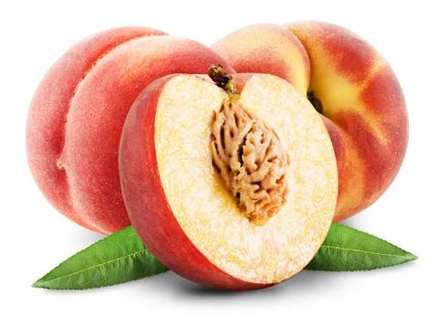 Ripe peach Stock Photos