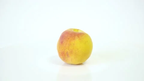 Ripe peach rotates on its axis Stock Footage 159086649