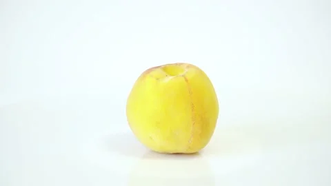Ripe peach rotates on its axis Stock Footage 159088052
