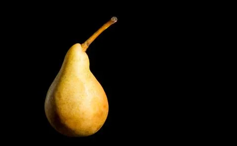 Ripe pear fruit cutout object agricultural eco organic harvest. Stock Photos