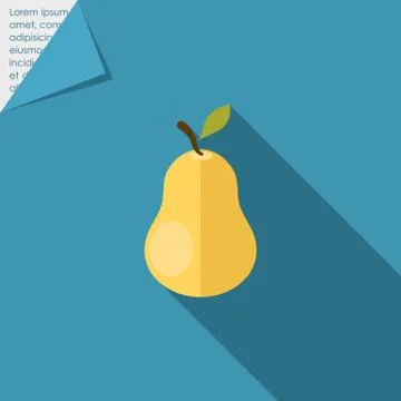 Ripe pear icon Stock Illustration