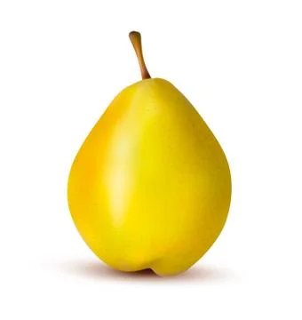 Ripe pear isolated on white. vector illustration Stock Illustration