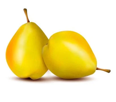 Ripe pear isolated on white. vector illustration Stock Illustration