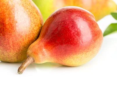 Ripe pears close-up Stock Photos