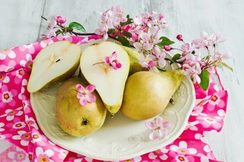 Ripe pears Stock Photos