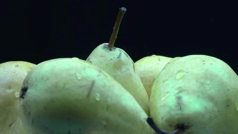 Ripe pears rotation 스톡 동영상 79680496