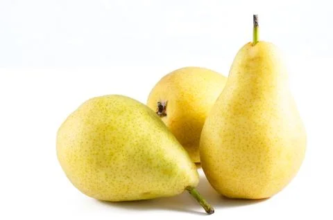 Ripe pears studio isolated on white background Stock Photos