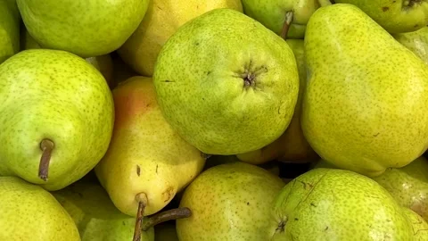 Ripe pears in top view Stock Footage 277503422