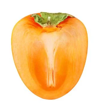 Ripe persimmon isolated Stock Photos