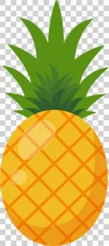Ripe pineapple, flat illustration Stock Illustration
