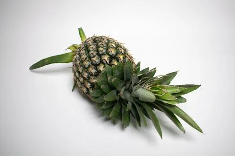 Ripe pineapple isolated on clean background. Stock Photos