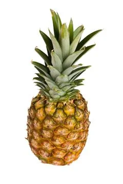 Ripe pineapple isolated on white background 写真素材