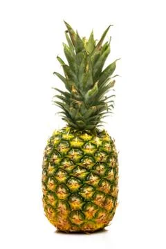 Ripe pineapple isolated on white background Stock Photos