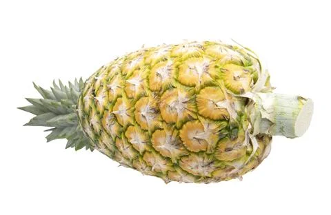 Ripe pineapple isolated on white background Stock Photos