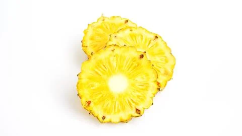 Ripe pineapple on a white background. Foto stock