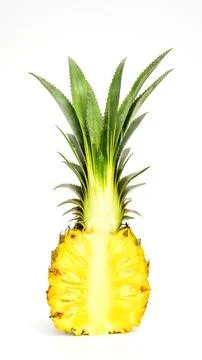 Ripe pineapple on a white background. Foto stock