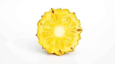 Ripe pineapple on a white background. Stock Photos