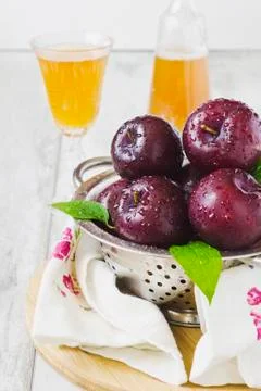 Ripe plum Stock Photos