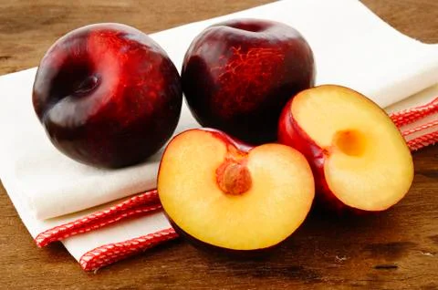 Ripe plum Stock Photos