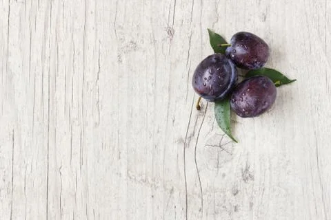 Ripe plums Stock Photos