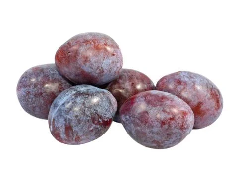 Ripe plums.isolated. Stock Photos