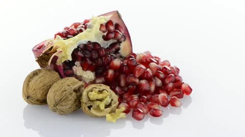 Ripe pomegranate fruit Stock Footage 18067900