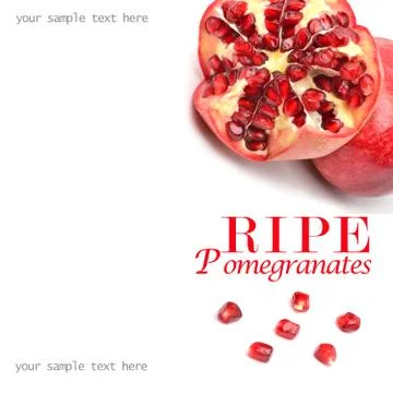 Ripe pomegranate fruit Illustrazione stock