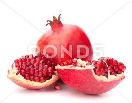 Ripe pomegranate fruit Stock Photos