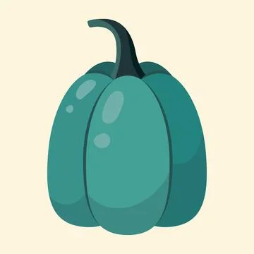 Ripe pumpkin. Vector illustration in flat style Illustrazione stock
